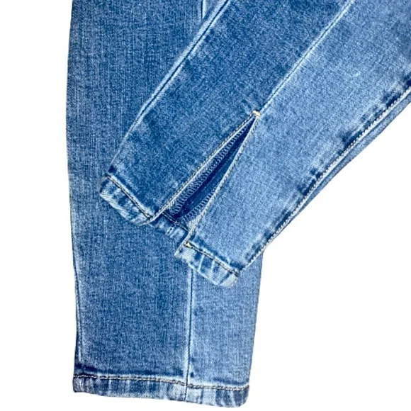 BLANK NYC Women’s Size 27 R Santa Fe Bond Midrise Split Hem Skinny Blue Jeans - Picture 15 of 16